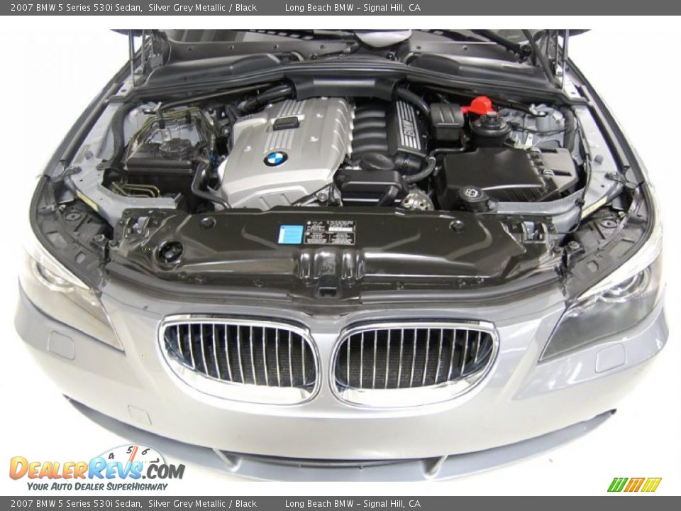 2007 BMW 5 Series 530i Sedan Silver Grey Metallic / Black Photo #16
