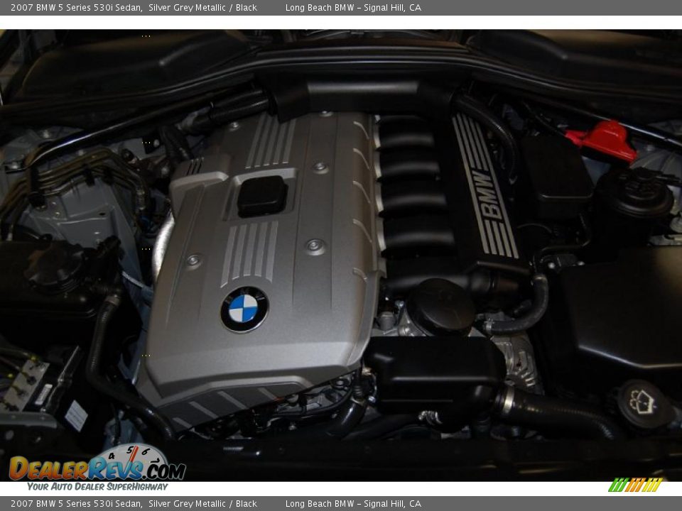 2007 BMW 5 Series 530i Sedan Silver Grey Metallic / Black Photo #17