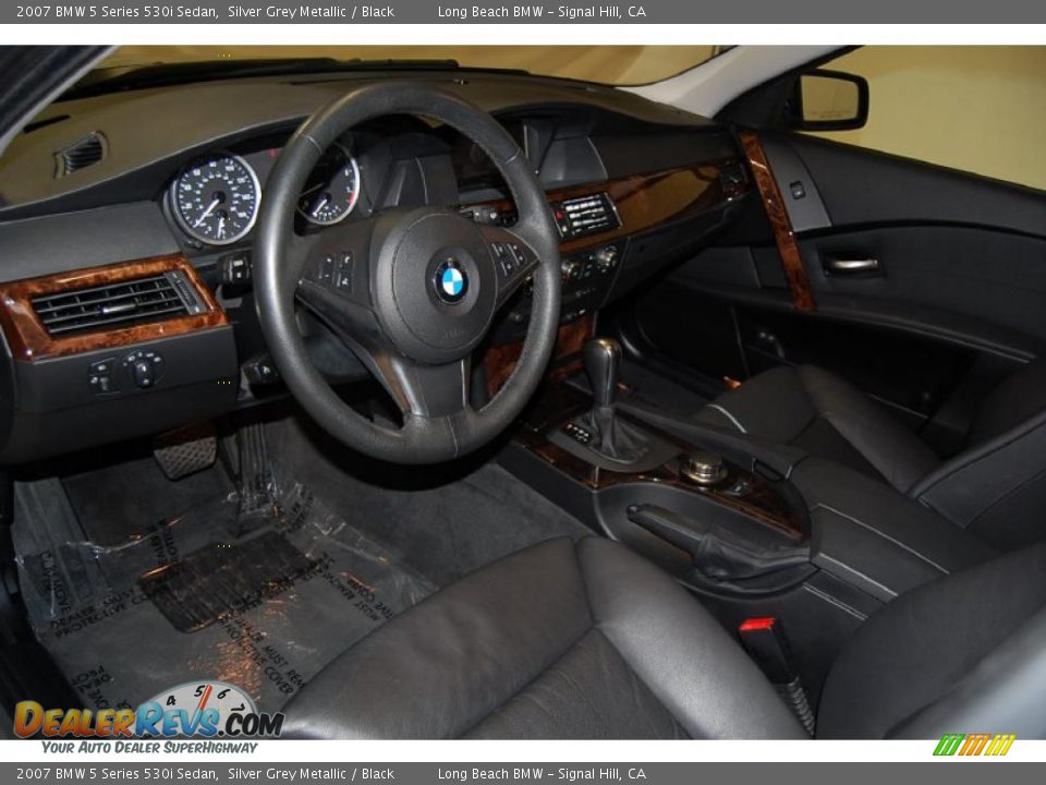 2007 BMW 5 Series 530i Sedan Silver Grey Metallic / Black Photo #18