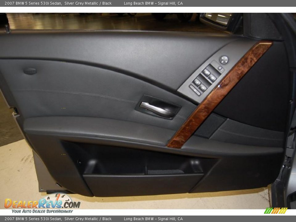 2007 BMW 5 Series 530i Sedan Silver Grey Metallic / Black Photo #22