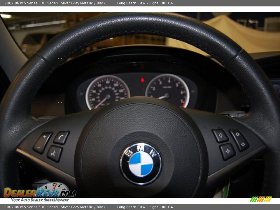 2007 BMW 5 Series 530i Sedan Silver Grey Metallic / Black Photo #32