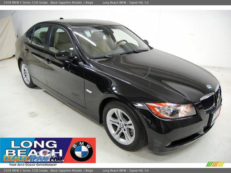 2008 BMW 3 Series 328i Sedan Black Sapphire Metallic / Beige Photo #1