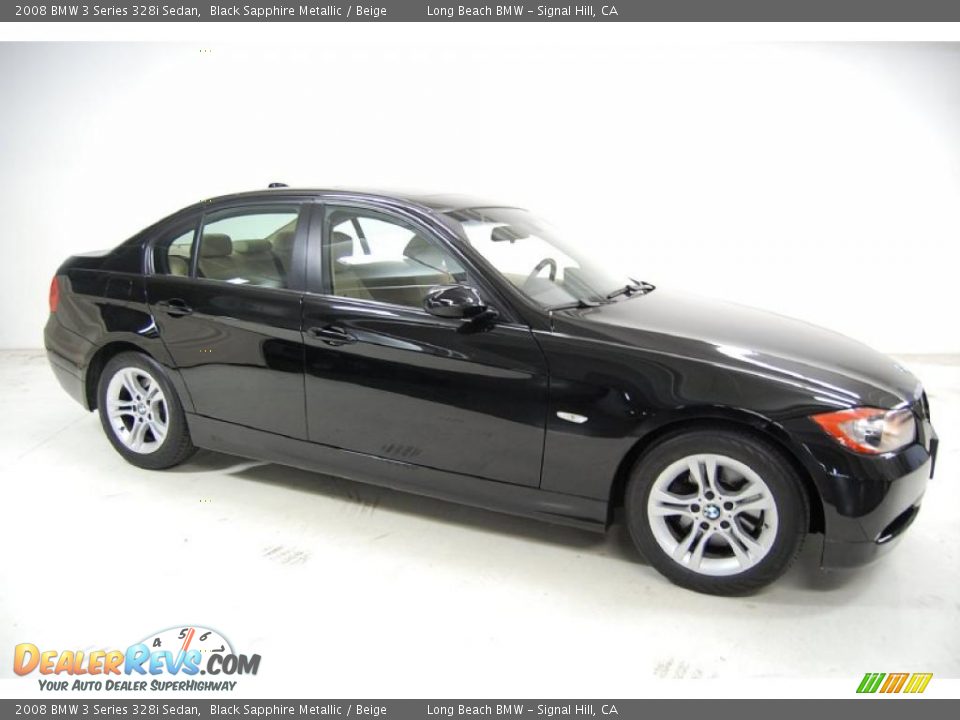 2008 BMW 3 Series 328i Sedan Black Sapphire Metallic / Beige Photo #2