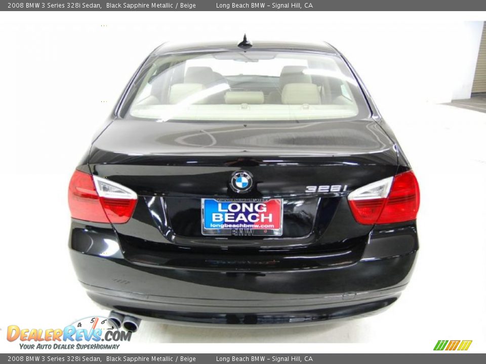 2008 BMW 3 Series 328i Sedan Black Sapphire Metallic / Beige Photo #7