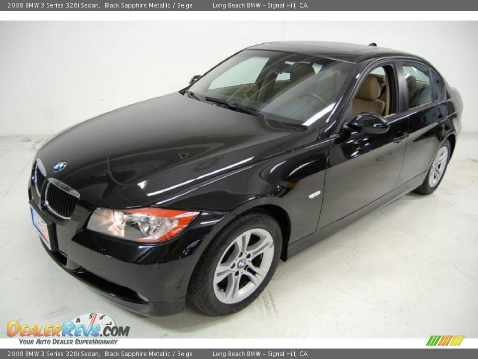 2008 BMW 3 Series 328i Sedan Black Sapphire Metallic / Beige Photo #10
