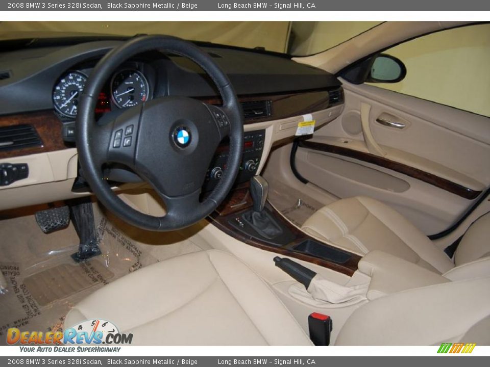2008 BMW 3 Series 328i Sedan Black Sapphire Metallic / Beige Photo #18
