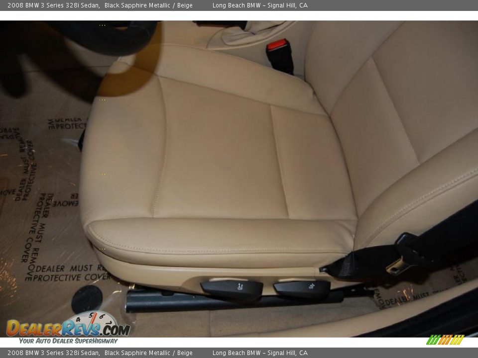 2008 BMW 3 Series 328i Sedan Black Sapphire Metallic / Beige Photo #21