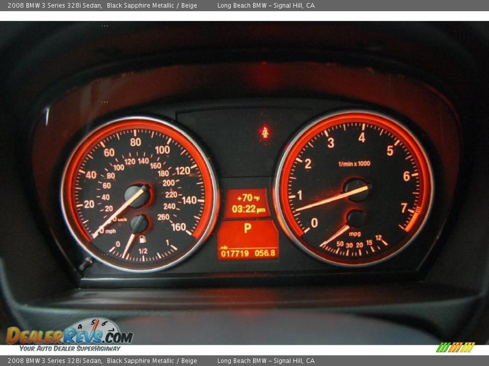 2008 BMW 3 Series 328i Sedan Black Sapphire Metallic / Beige Photo #30