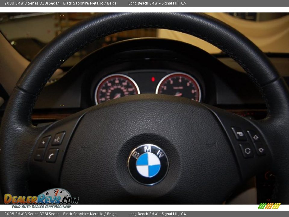 2008 BMW 3 Series 328i Sedan Black Sapphire Metallic / Beige Photo #31