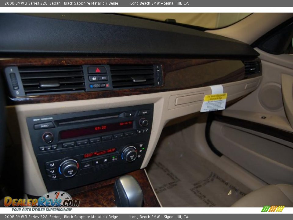 2008 BMW 3 Series 328i Sedan Black Sapphire Metallic / Beige Photo #34
