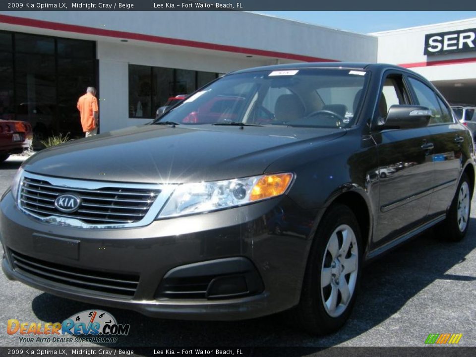 2009 Kia Optima LX Midnight Gray / Beige Photo #1