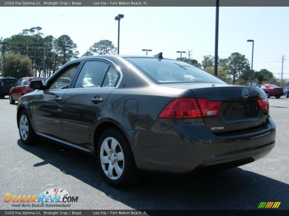 2009 Kia Optima LX Midnight Gray / Beige Photo #3