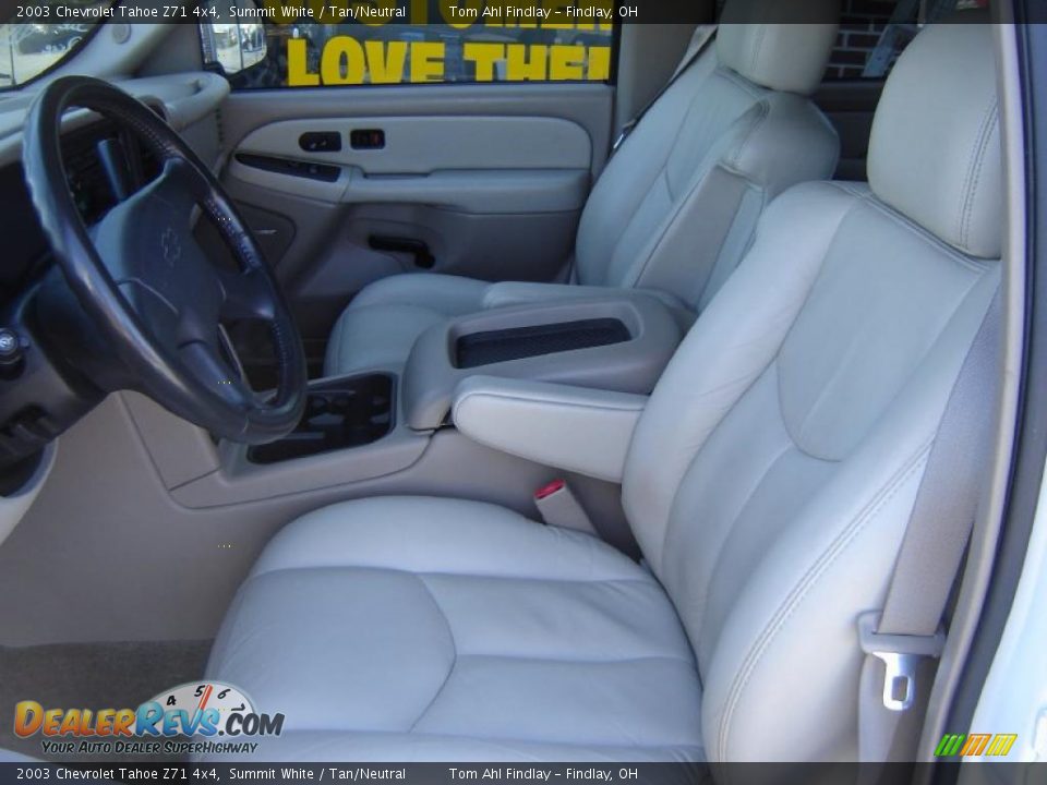 2003 Chevrolet Tahoe Z71 4x4 Summit White / Tan/Neutral Photo #9