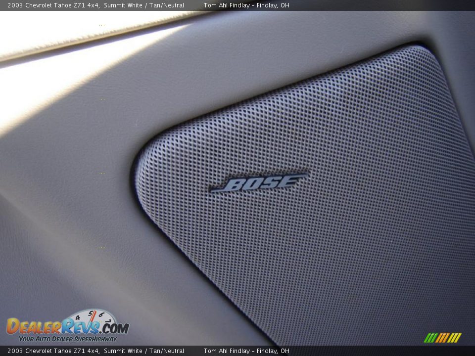 2003 Chevrolet Tahoe Z71 4x4 Summit White / Tan/Neutral Photo #11