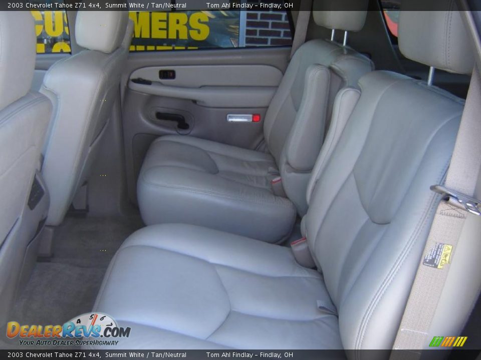 2003 Chevrolet Tahoe Z71 4x4 Summit White / Tan/Neutral Photo #12
