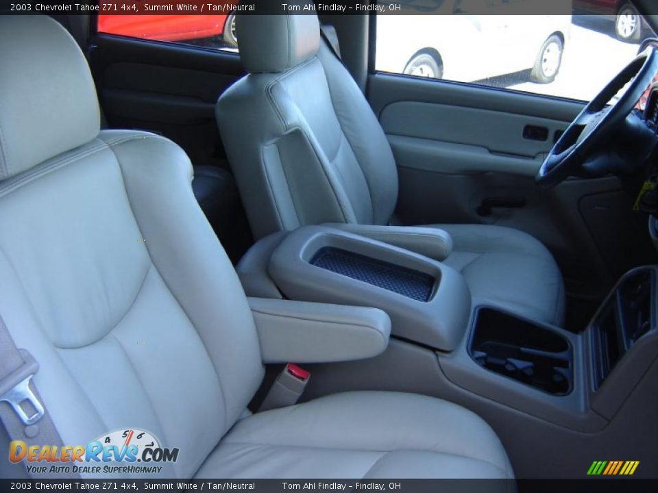 2003 Chevrolet Tahoe Z71 4x4 Summit White / Tan/Neutral Photo #16
