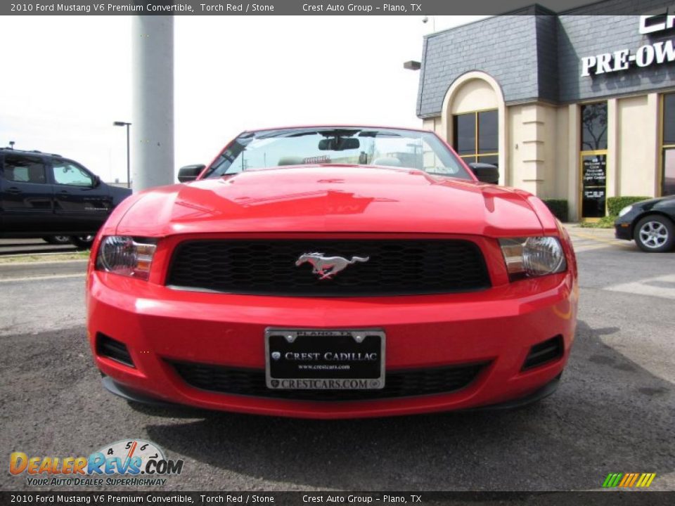 2010 Ford Mustang V6 Premium Convertible Torch Red / Stone Photo #2