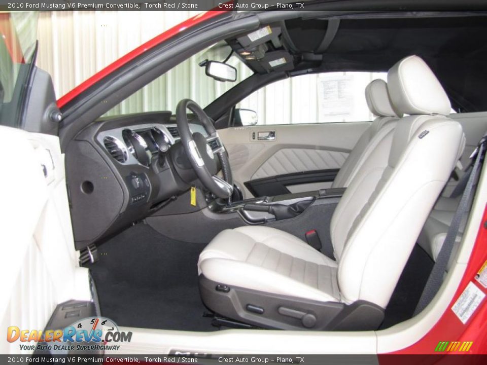 2010 Ford Mustang V6 Premium Convertible Torch Red / Stone Photo #8