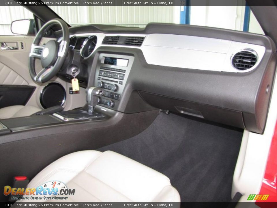2010 Ford Mustang V6 Premium Convertible Torch Red / Stone Photo #14