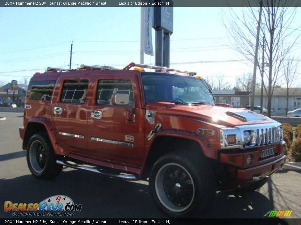 2004 Hummer H2 SUV Sunset Orange Metallic / Wheat Photo #3