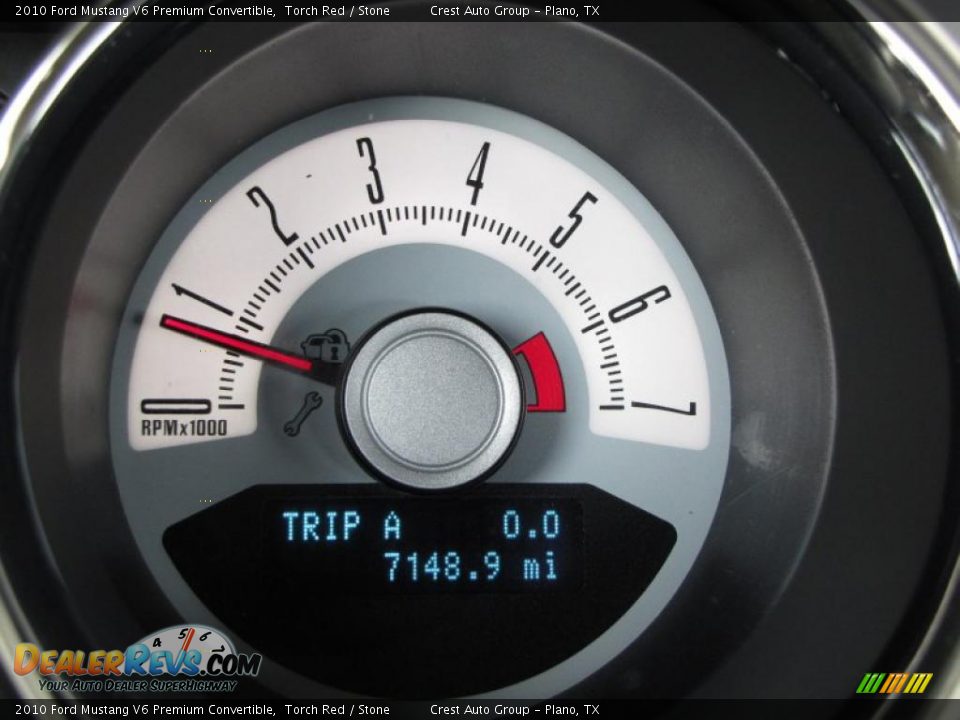 2010 Ford Mustang V6 Premium Convertible Torch Red / Stone Photo #19