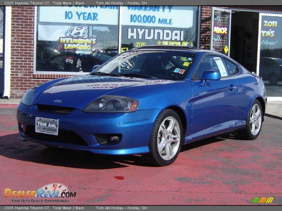 2005 Hyundai Tiburon GT Tidal Wave / Black Photo #1