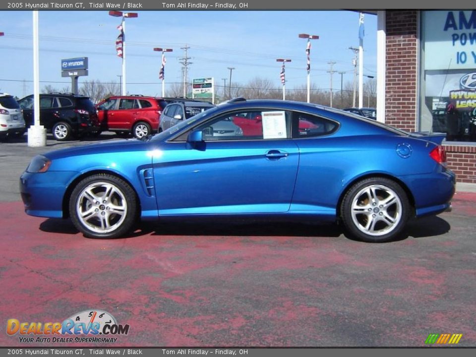 2005 Hyundai Tiburon GT Tidal Wave / Black Photo #2