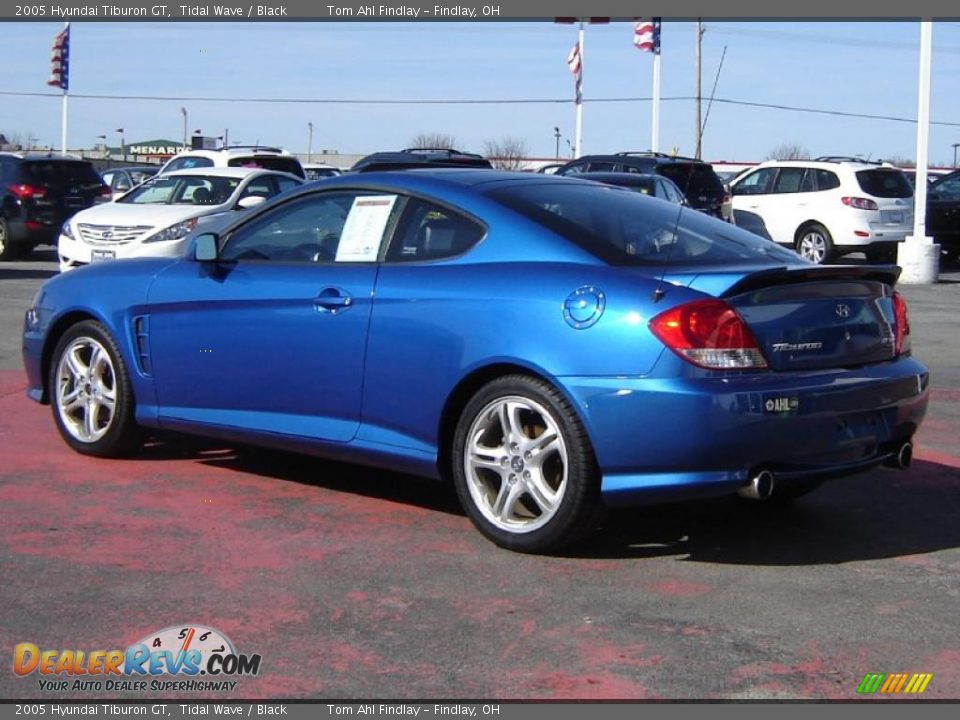 2005 Hyundai Tiburon GT Tidal Wave / Black Photo #3