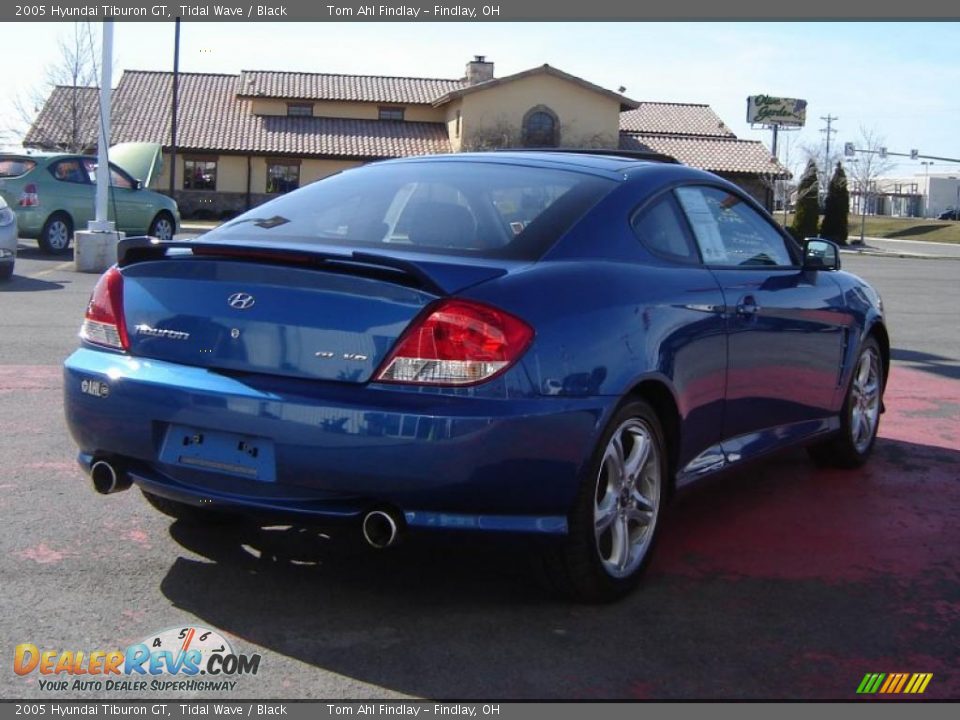 2005 Hyundai Tiburon GT Tidal Wave / Black Photo #5