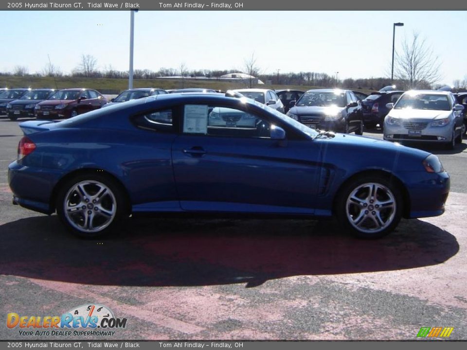 2005 Hyundai Tiburon GT Tidal Wave / Black Photo #6
