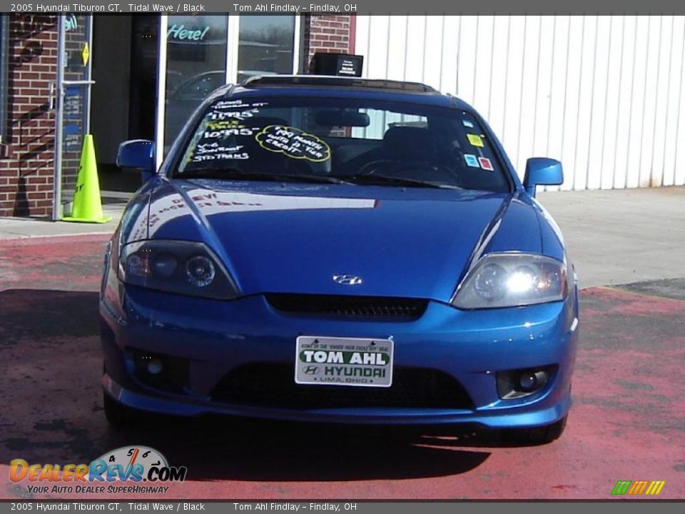 2005 Hyundai Tiburon GT Tidal Wave / Black Photo #8