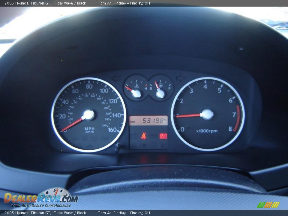 2005 Hyundai Tiburon GT Tidal Wave / Black Photo #11