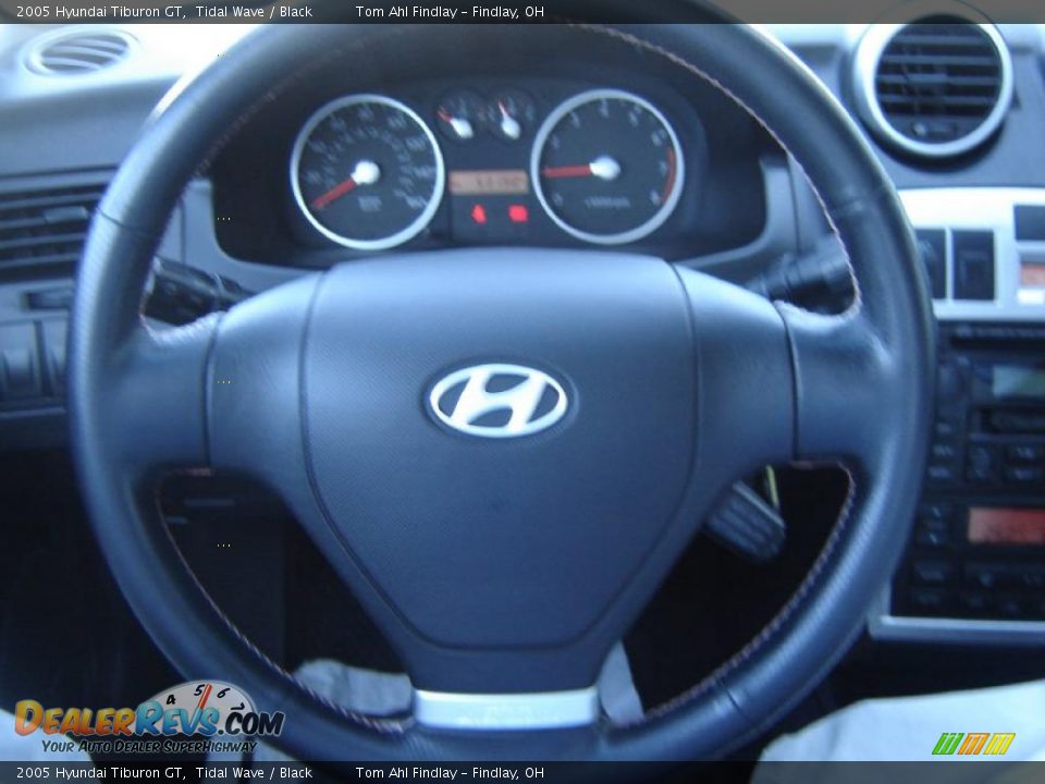2005 Hyundai Tiburon GT Tidal Wave / Black Photo #12