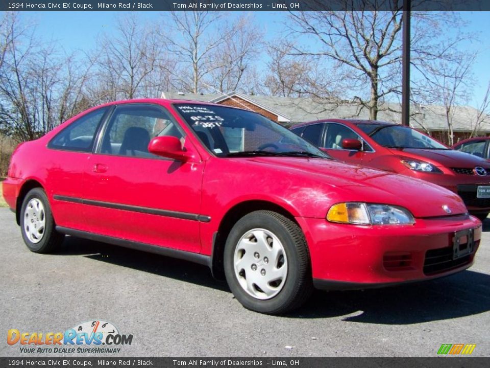 1994 Honda Civic EX Coupe Milano Red / Black Photo #1
