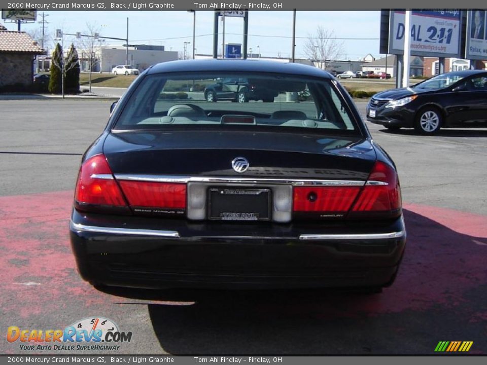2000 Mercury Grand Marquis GS Black / Light Graphite Photo #4