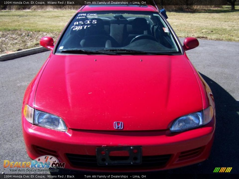 1994 Honda Civic EX Coupe Milano Red / Black Photo #2
