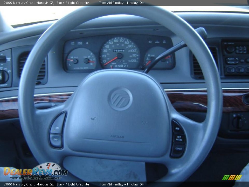 2000 Mercury Grand Marquis GS Black / Light Graphite Photo #17
