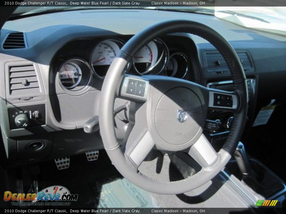 2010 Dodge Challenger R/T Classic Deep Water Blue Pearl / Dark Slate Gray Photo #11