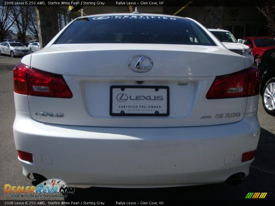 2008 Lexus IS 250 AWD Starfire White Pearl / Sterling Gray Photo #5