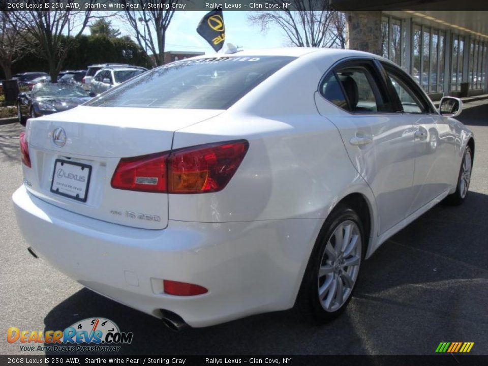 2008 Lexus IS 250 AWD Starfire White Pearl / Sterling Gray Photo #6