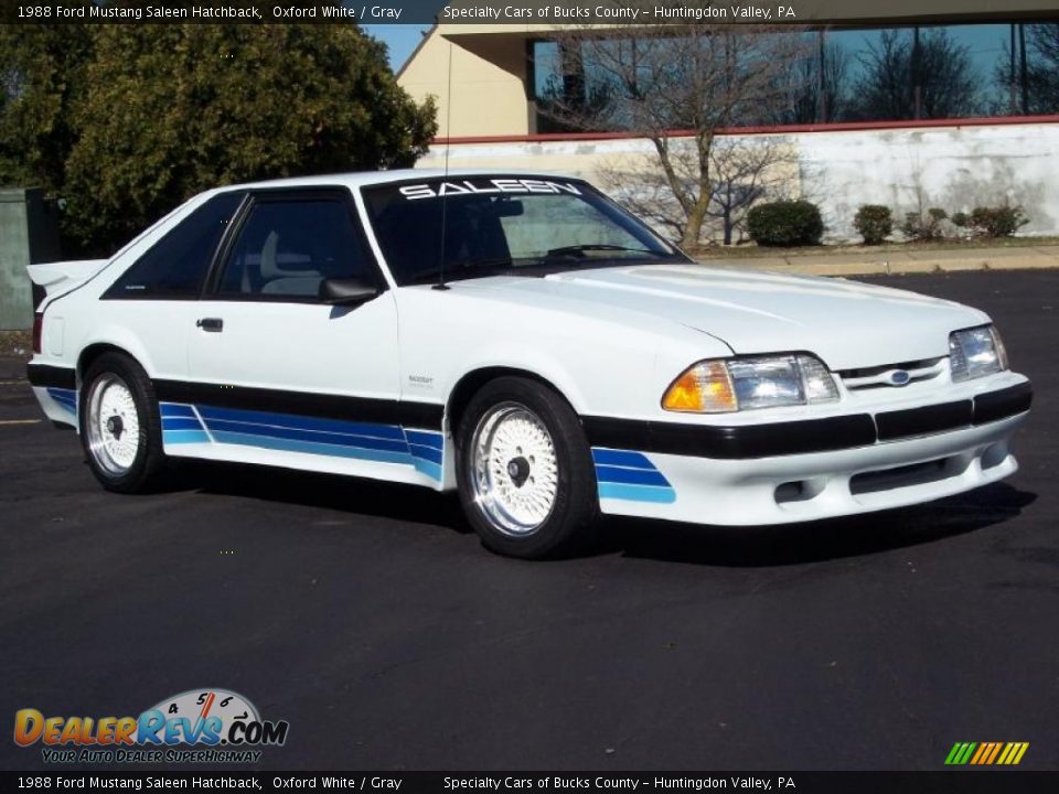 1988 Ford Mustang Saleen Hatchback Oxford White / Gray Photo #1