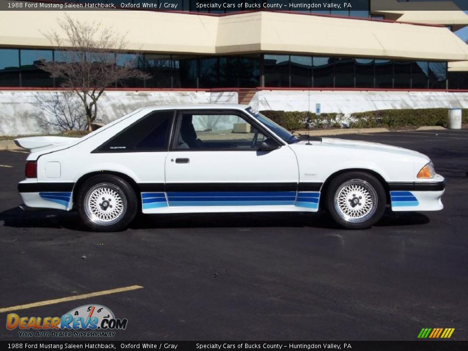 1988 Ford Mustang Saleen Hatchback Oxford White / Gray Photo #4