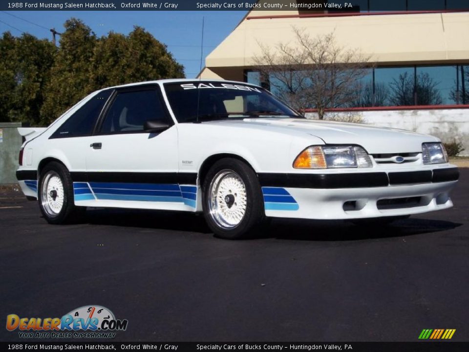 1988 Ford Mustang Saleen Hatchback Oxford White / Gray Photo #7