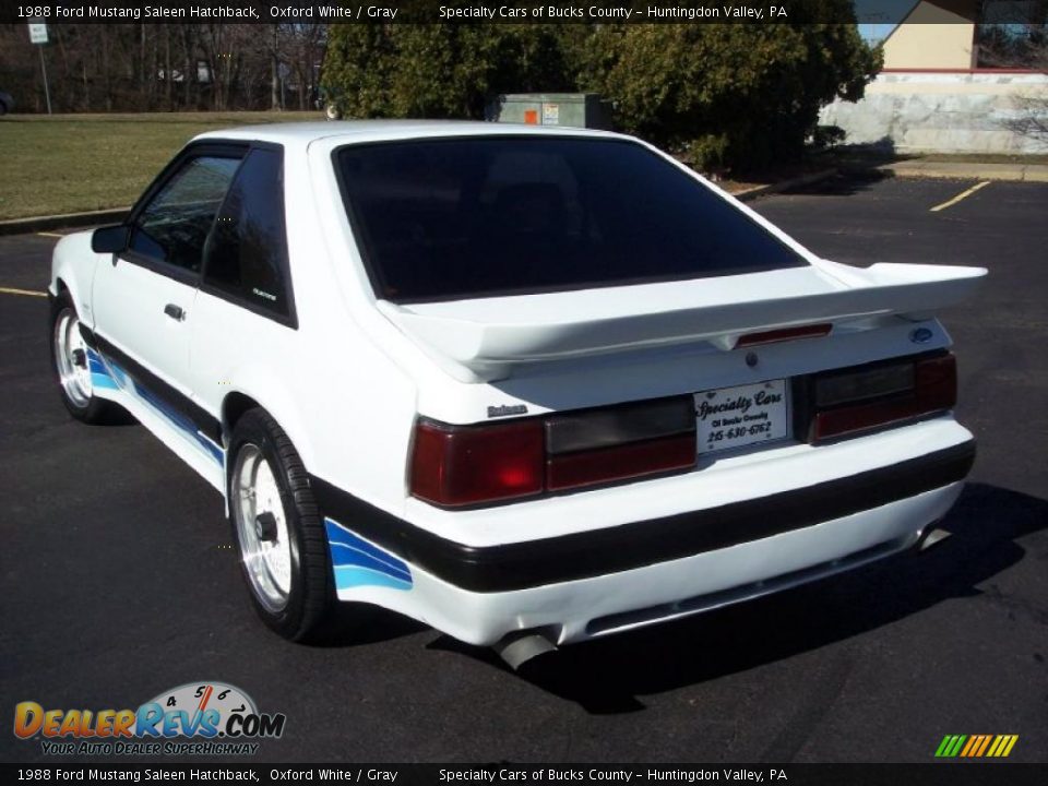 1988 Ford Mustang Saleen Hatchback Oxford White / Gray Photo #15