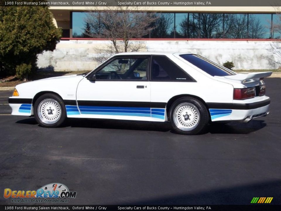 1988 Ford Mustang Saleen Hatchback Oxford White / Gray Photo #18