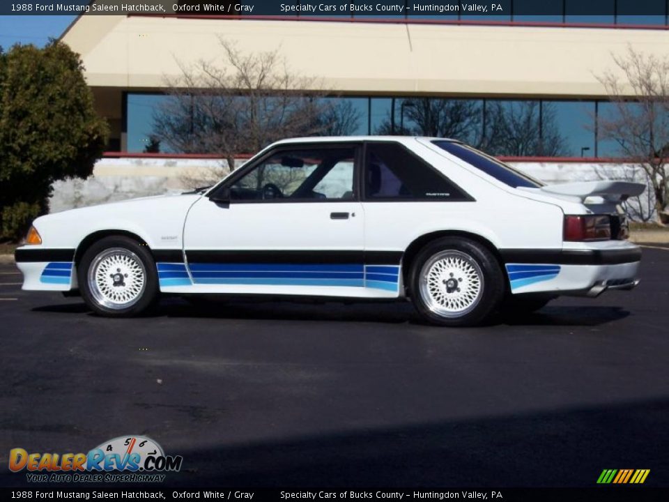 1988 Ford Mustang Saleen Hatchback Oxford White / Gray Photo #19