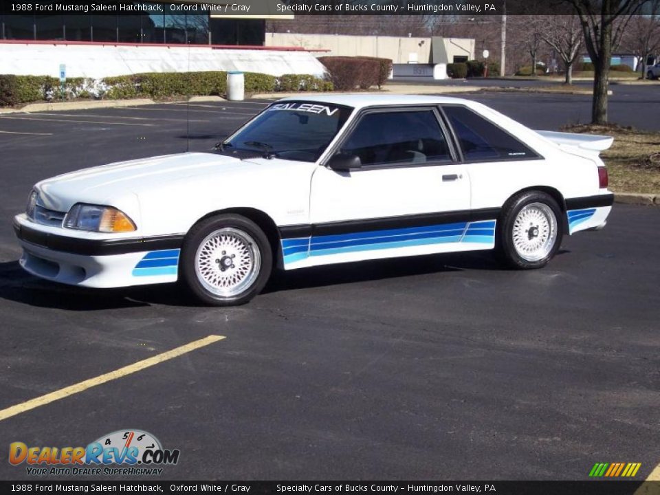 1988 Ford Mustang Saleen Hatchback Oxford White / Gray Photo #20