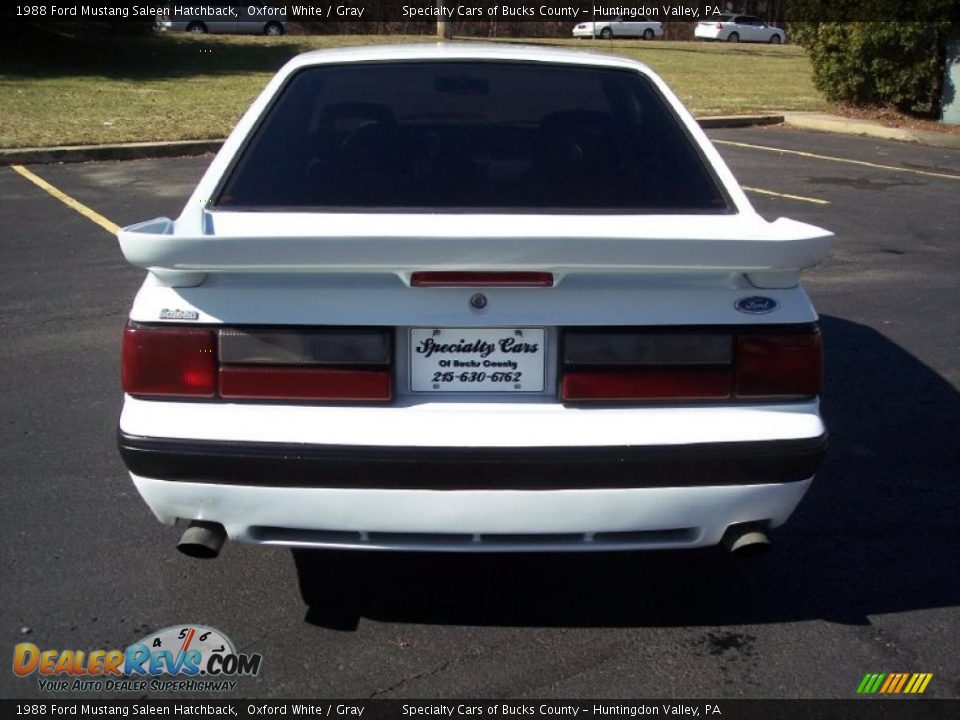 1988 Ford Mustang Saleen Hatchback Oxford White / Gray Photo #27