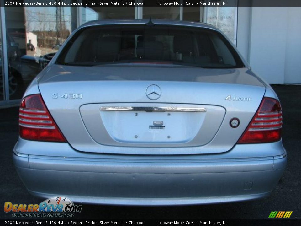 2004 Mercedes-Benz S 430 4Matic Sedan Brilliant Silver Metallic / Charcoal Photo #4