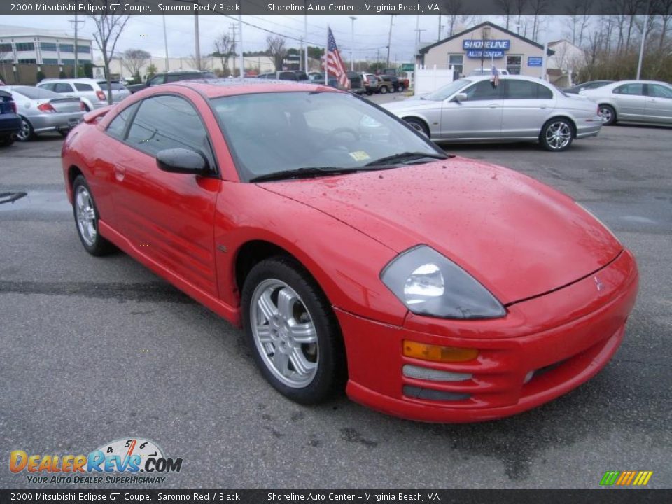 2000 Mitsubishi Eclipse GT Coupe Saronno Red / Black Photo #7